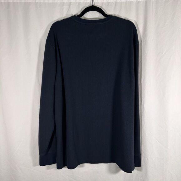 01. ALGO Sweater Men's XXL Navy Blue Crew Neck Long Sleeve Performance Quick Dry - Picture 5 of 7